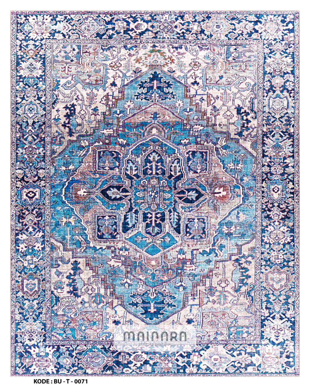 Karpet Tradisional (BU-T-0071) - Blue,Purple