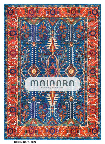 Karpet Tradisional (BU-T-0072) - Blue,Orange