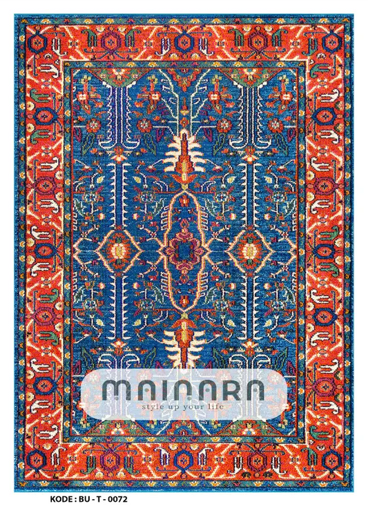 Karpet Tradisional (BU-T-0072) - Blue,Orange