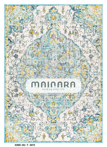 Karpet Tradisional (BU-T-0075) - Blue,Green,Tosca,Yellow