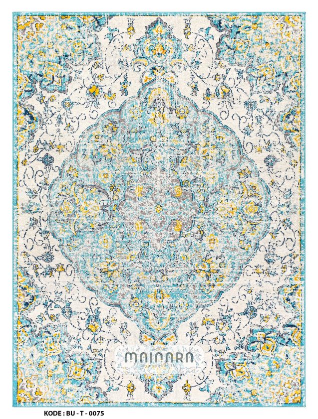 Karpet Tradisional (BU-T-0075) - Blue,Green,Tosca,Yellow