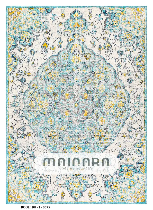 Karpet Tradisional (BU-T-0075) - Blue,Green,Tosca,Yellow