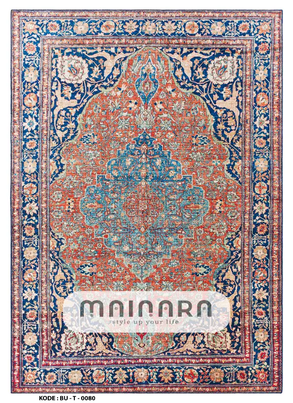 Karpet Tradisional (BU-T-0080) - Blue,Red