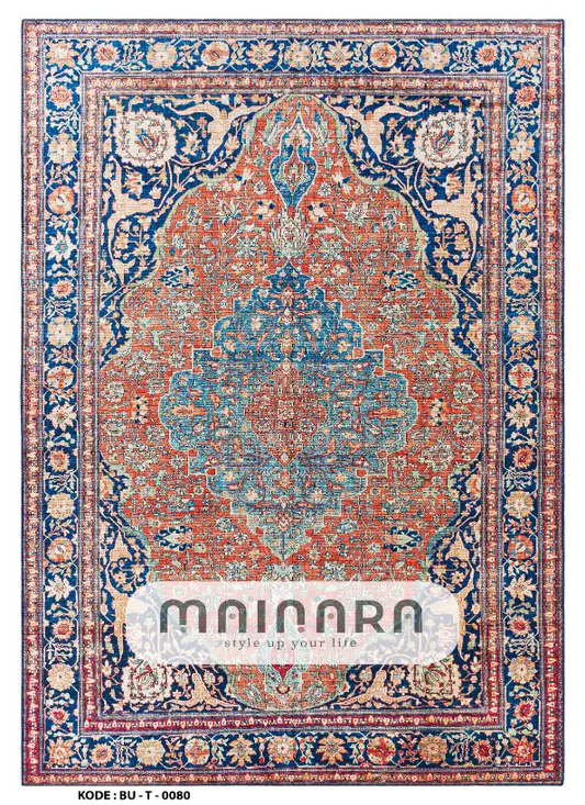 Karpet Tradisional (BU-T-0080) - Blue,Red