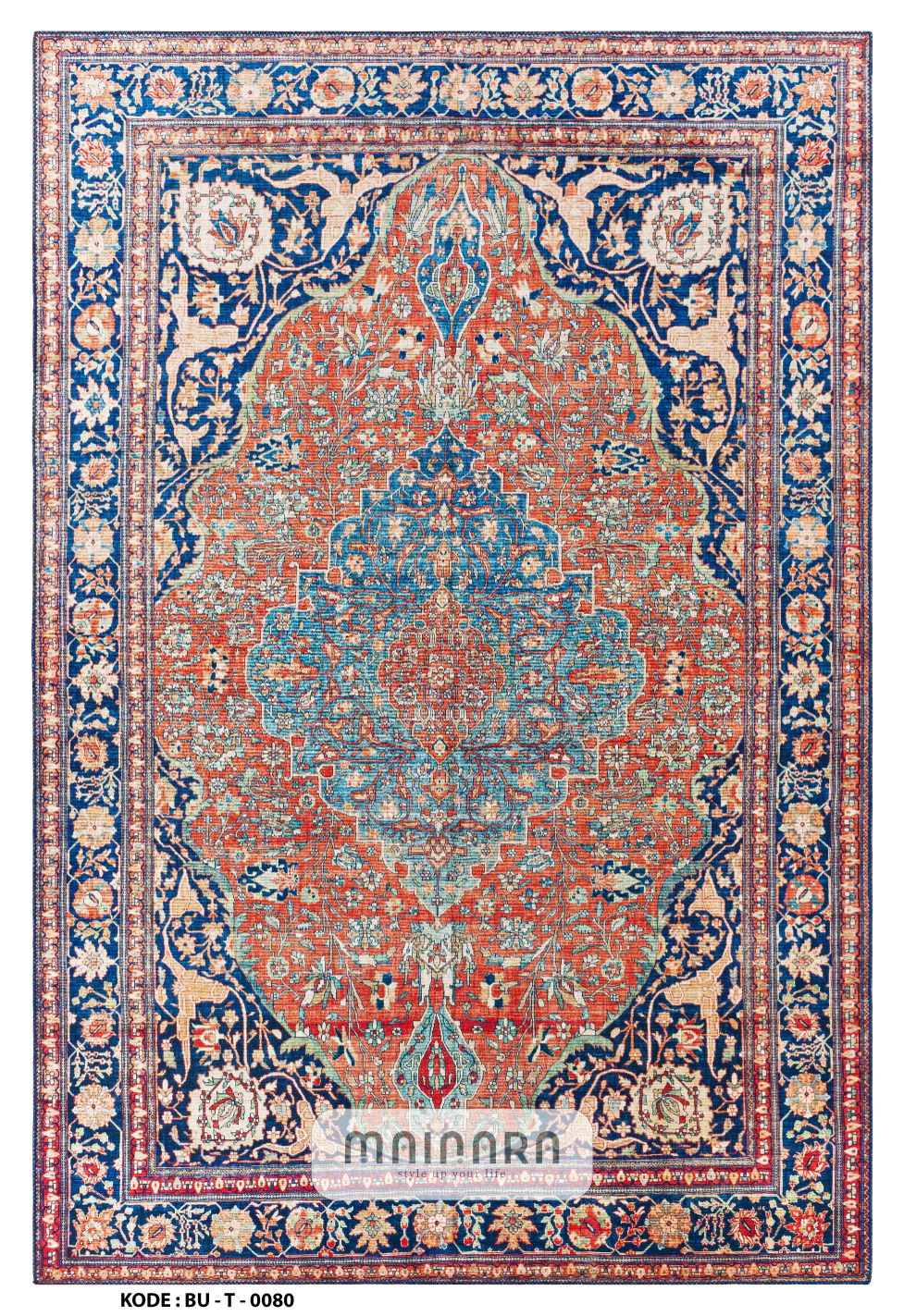 Karpet Tradisional (BU-T-0080) - Blue,Red