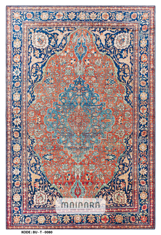 Karpet Tradisional (BU-T-0080) - Blue,Red