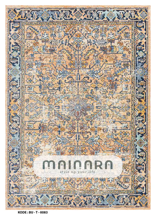 Karpet Tradisional (BU-T-0083) - Blue,Orange