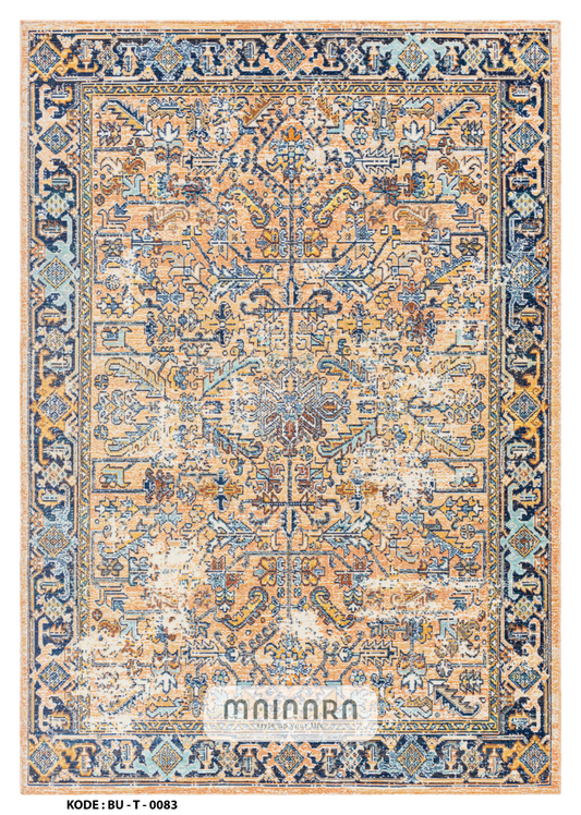 Karpet Tradisional (BU-T-0083) - Blue,Orange