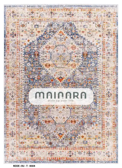 Karpet Tradisional (BU-T-0084) - Blue,Brown,Orange