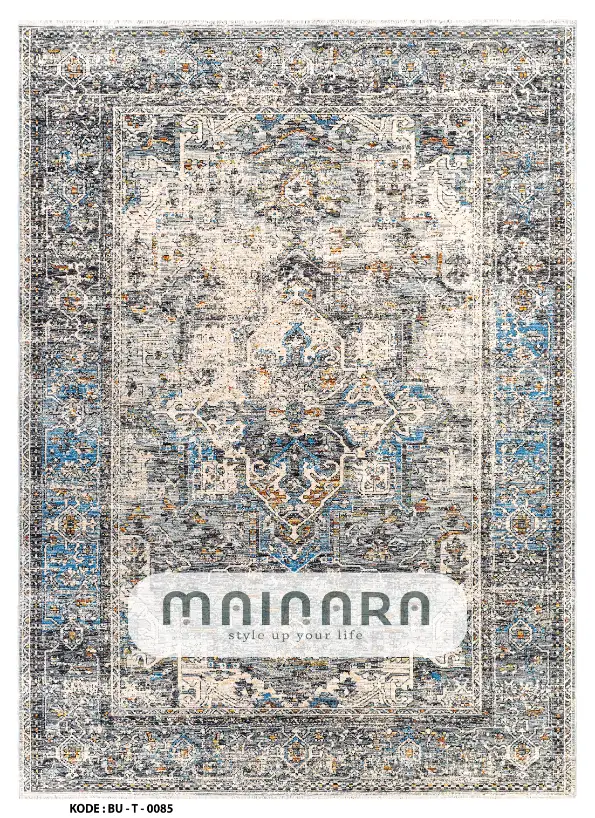 Karpet Tradisional (BU-T-0085) - Blue,Grey