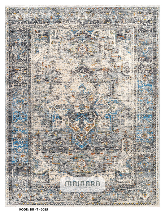 Karpet Tradisional (BU-T-0085) - Blue,Grey