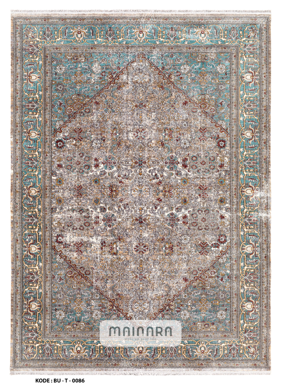 Karpet Tradisional (BU-T-0086) - Blue,Brown