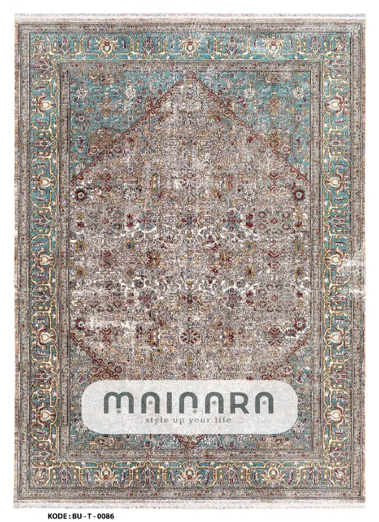 Karpet Tradisional (BU-T-0086) - Blue,Brown