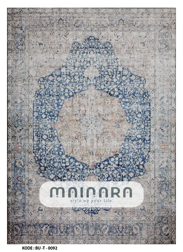 Karpet Tradisional (BU-T-0092) - Blue,Grey