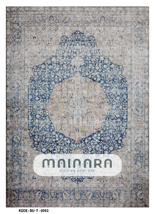 Karpet Tradisional (BU-T-0092) - Blue,Grey