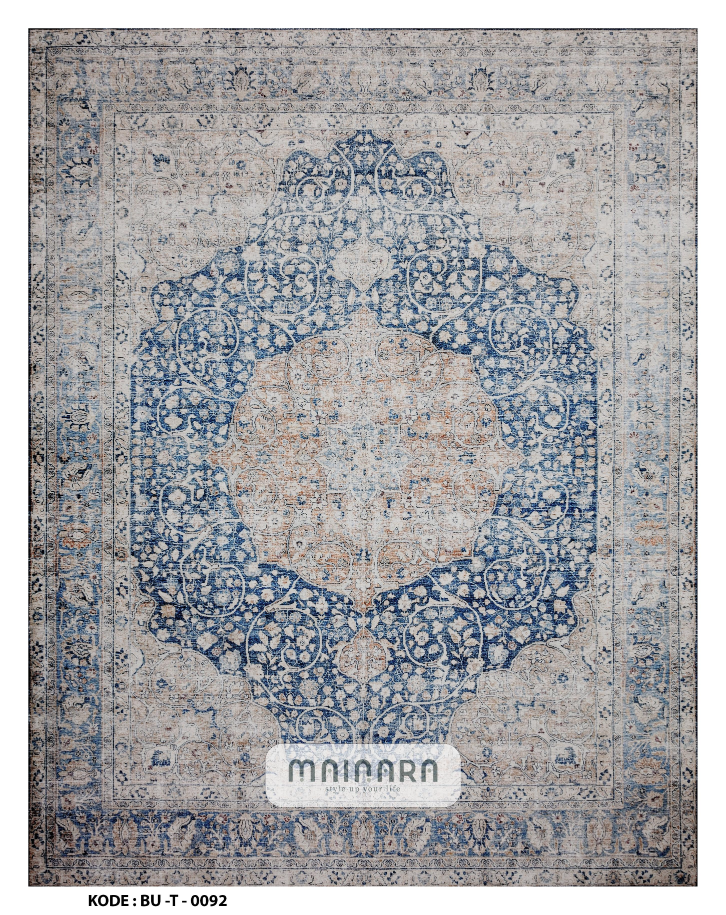 Karpet Tradisional (BU-T-0092) - Blue,Grey