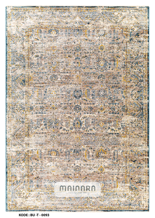 Karpet Tradisional (BU-T-0093) - Blue,Cream