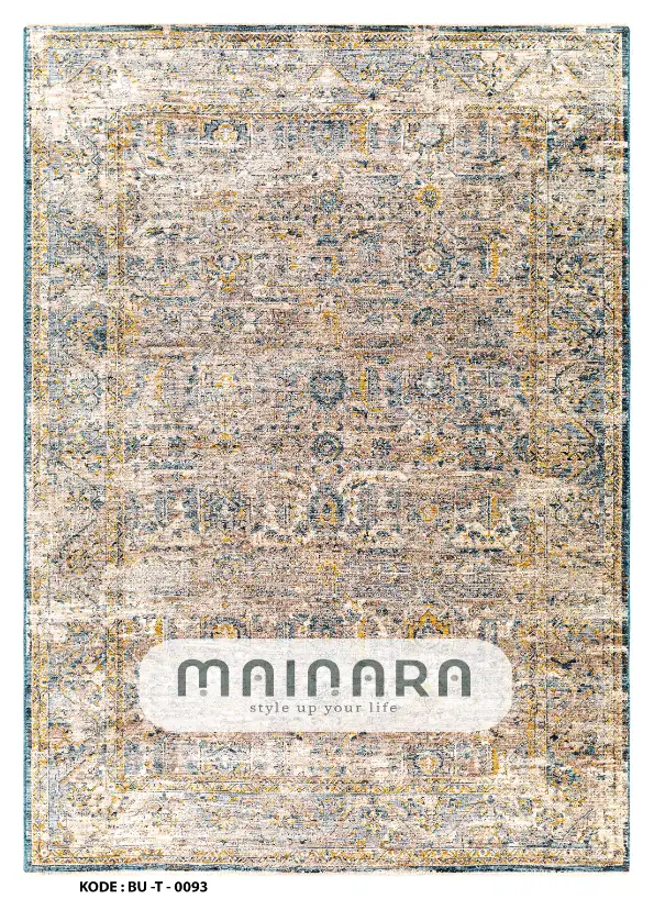 Karpet Tradisional (BU-T-0093) - Blue,Cream