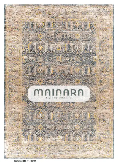 Karpet Tradisional (BU-T-0094) - Blue,Cream