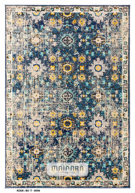 Karpet Tradisional (BU-T-0096) - Blue,Yellow