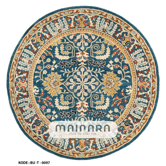 Karpet Tradisional (BU-T-0097) - Blue,Tosca,Gold