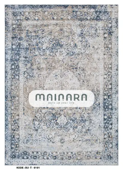 Karpet Tradisional (BU-T-0101) - Blue,Grey,Cream