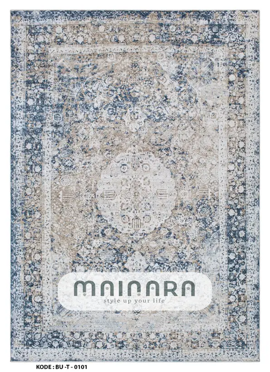Karpet Tradisional (BU-T-0101) - Blue,Grey,Cream