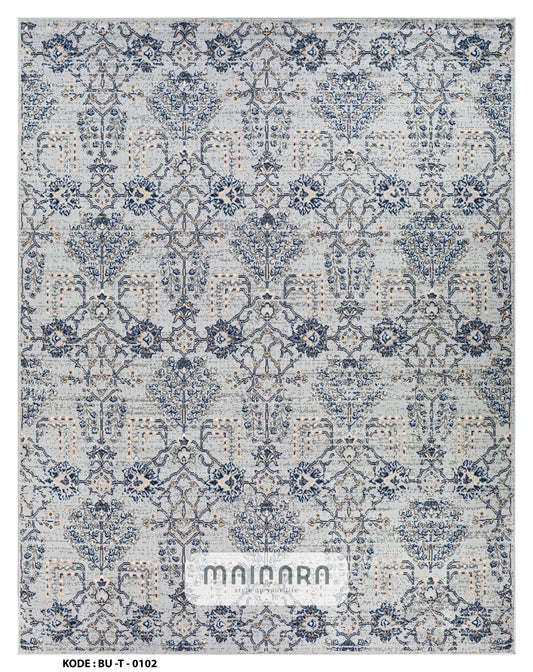 Karpet Tradisional (BU-T-0102) - Blue,Grey