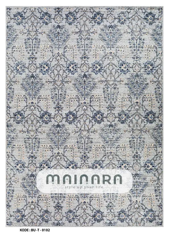 Karpet Tradisional (BU-T-0102) - Blue,Grey