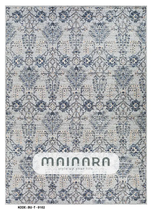 Karpet Tradisional (BU-T-0102) - Blue,Grey