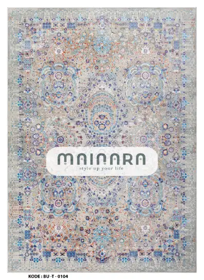 Karpet Tradisional (BU-T-0104) - Blue,Grey,OrRange