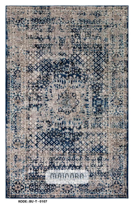 Karpet Tradisional (BU-T-0107) - Blue,Grey