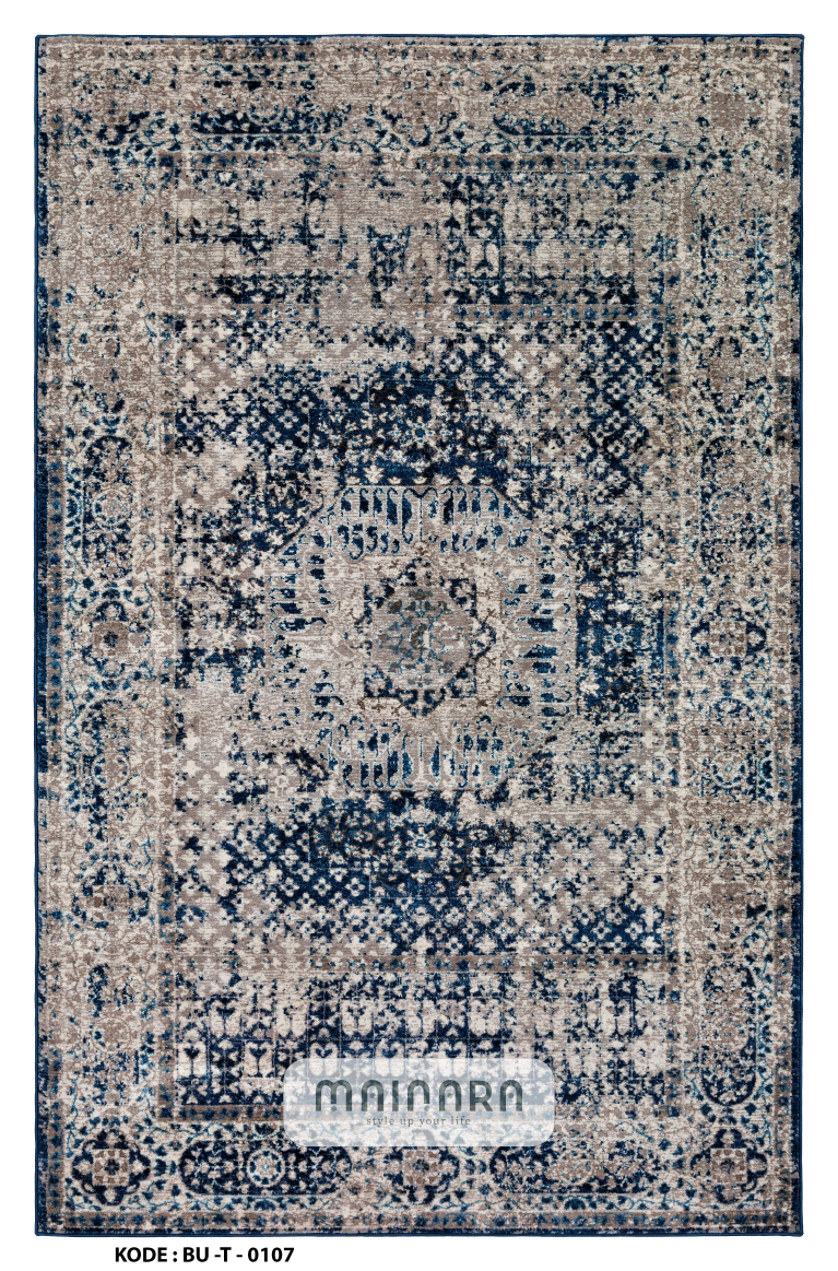 Karpet Tradisional (BU-T-0107) - Blue,Grey