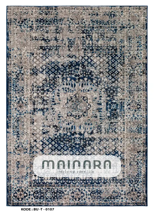 Karpet Tradisional (BU-T-0107) - Blue,Grey