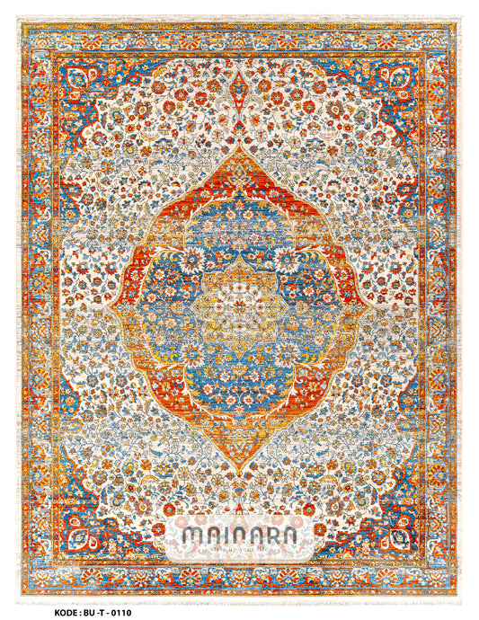 Karpet Tradisional (BU-T-0110) - Blue,Orange