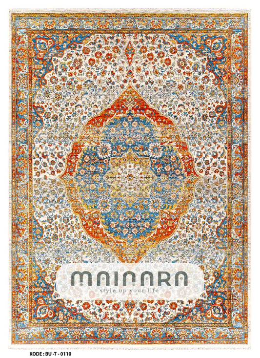 Karpet Tradisional (BU-T-0110) - Blue,Orange,Yellow