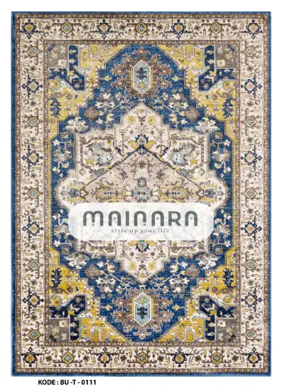 Karpet Tradisional (BU-T-0111) - Blue,Yellow,Brown