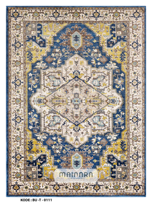 Karpet Tradisional (BU-T-0111) - Blue,Yellow,Brown
