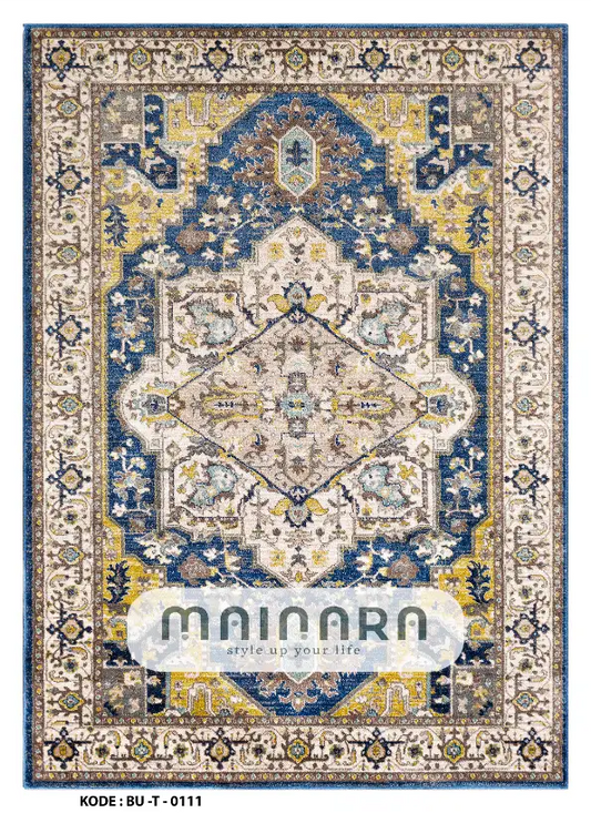 Karpet Tradisional (BU-T-0111) - Blue,Yellow,Brown