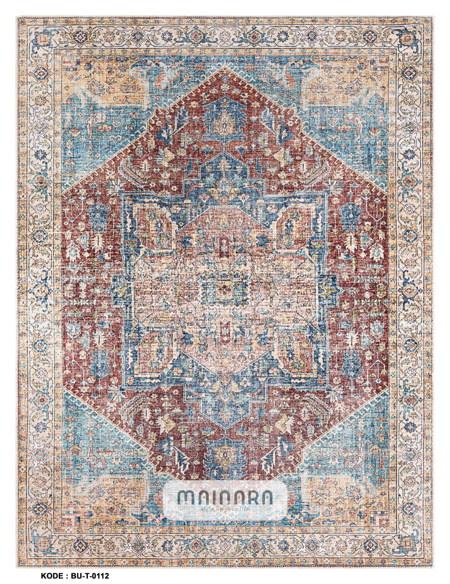 Karpet Tradisional (BU-T-0112) - Blue,Brown