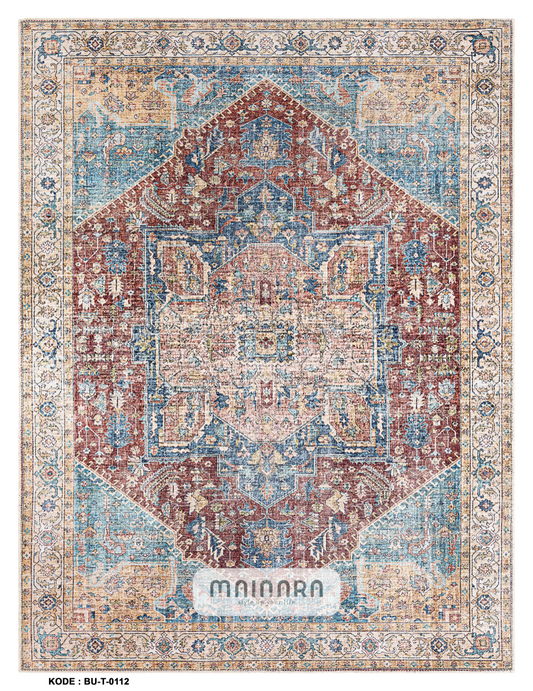 Karpet Tradisional (BU-T-0112) - Blue,Brown,Orange