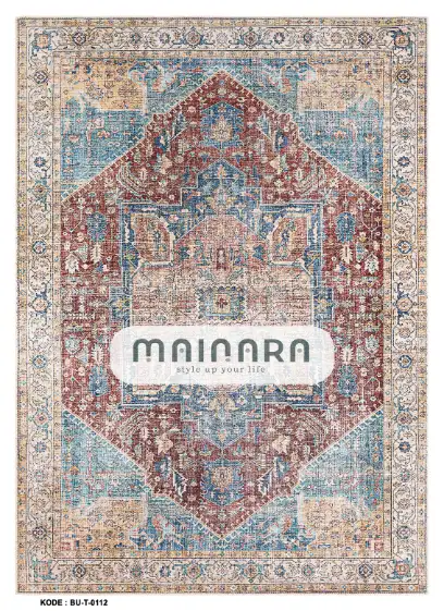 Karpet Tradisional (BU-T-0112) - Blue,Brown,Orange
