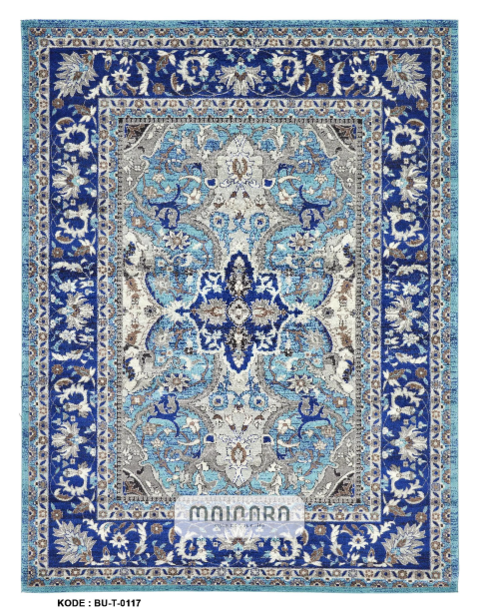 Karpet Tradisional (BU-T-0117) - Blue,Grey