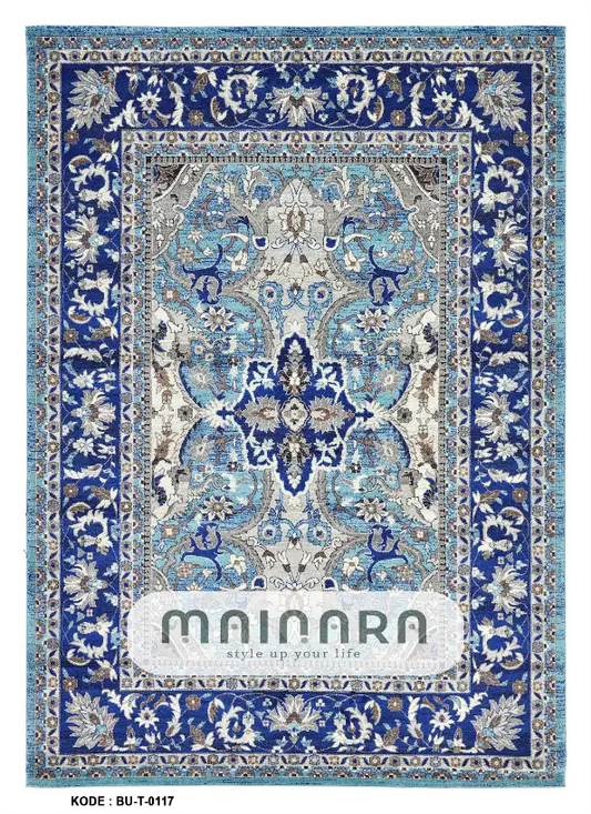 Karpet Tradisional (BU-T-0117) - Blue,Grey