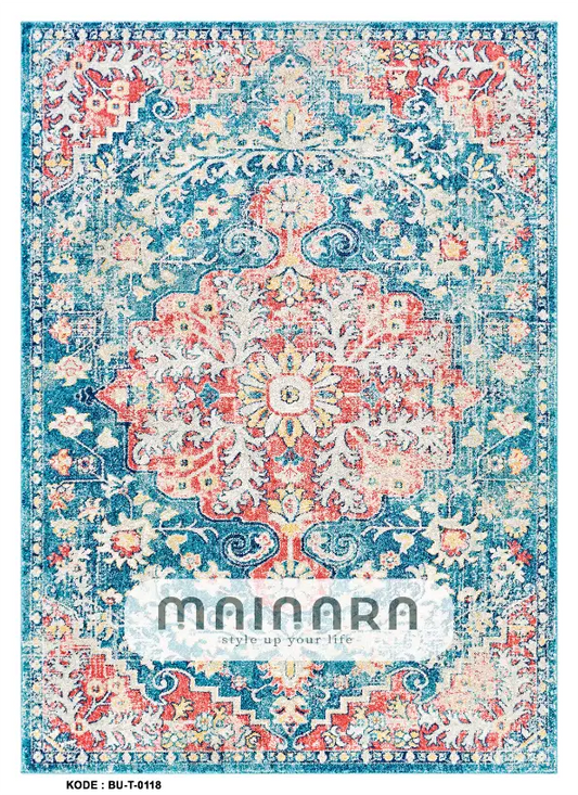 Karpet Tradisional (BU-T-0118) - Blue,Pink