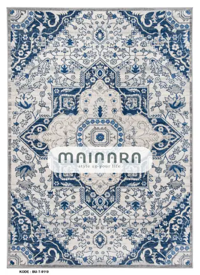 Karpet Tradisional (BU-T-0119) - Blue,Grey
