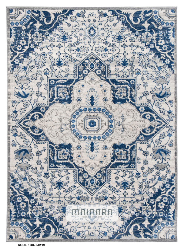 Karpet Tradisional (BU-T-0119) - Blue,Grey