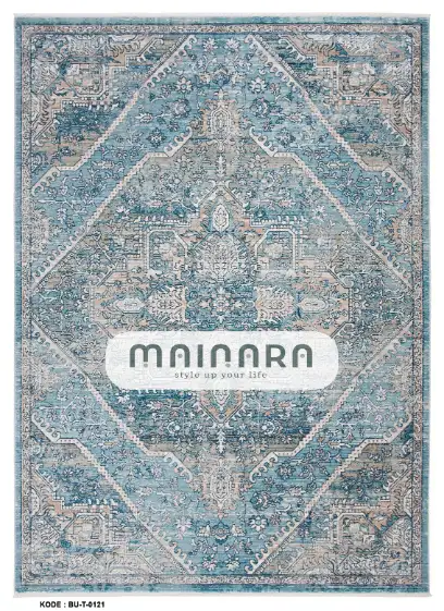 Karpet Tradisional (BU-T-0121) - Blue,Grey