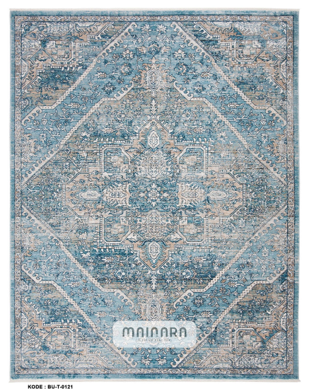 Karpet Tradisional (BU-T-0121) - Blue,Grey