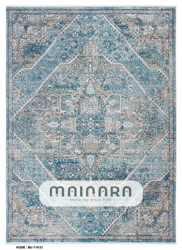 Karpet Tradisional (BU-T-0121) - Blue,Grey